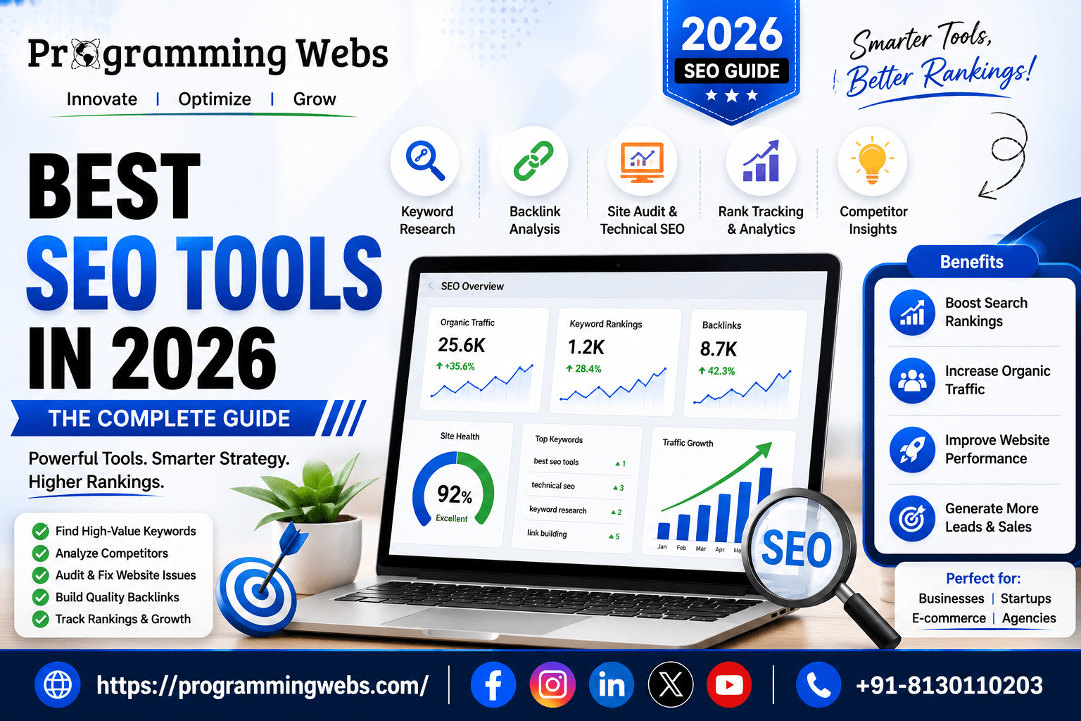 best SEO tools guide for 2026 business growth - ProgrammingWebs
