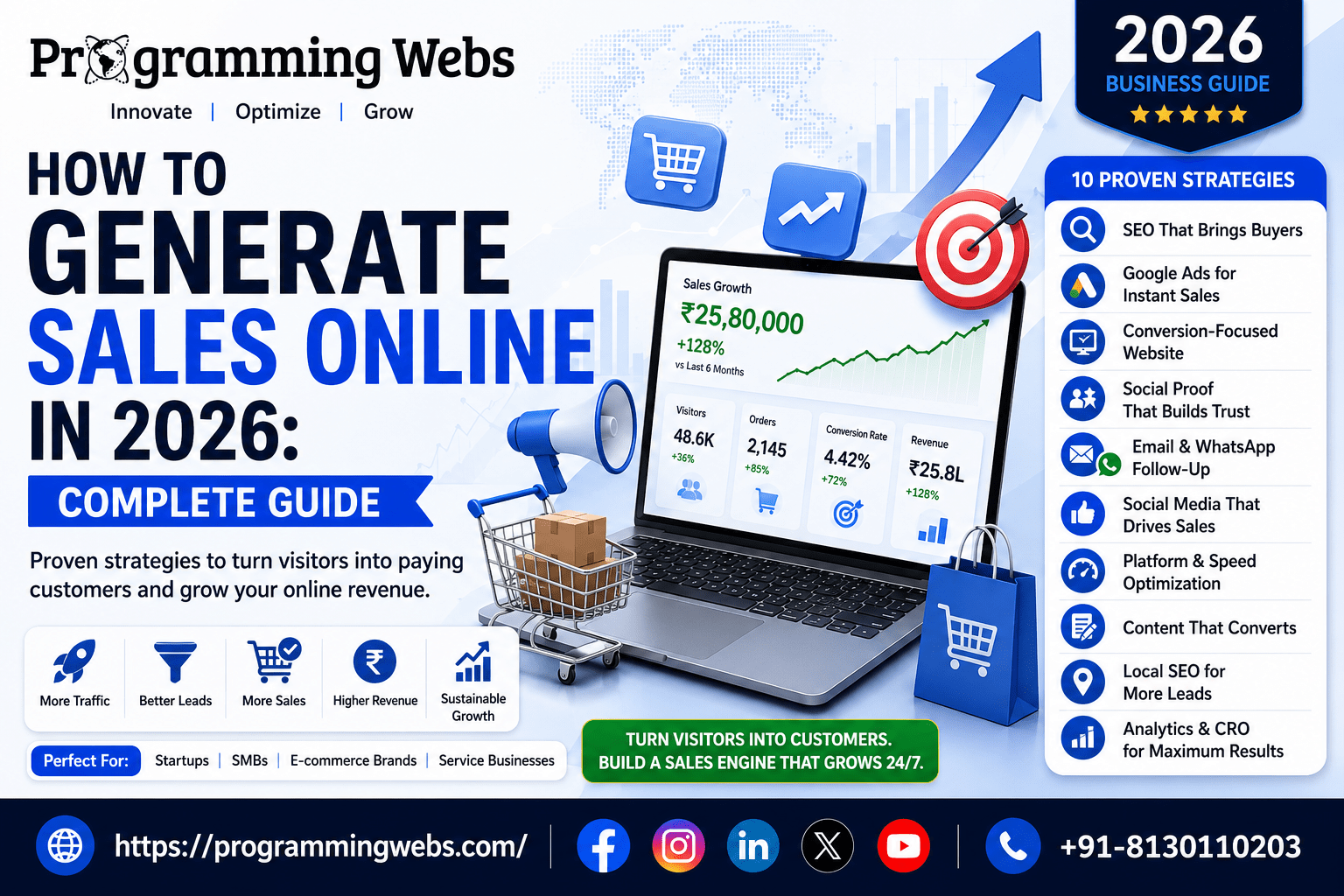 how to generate sales online tips